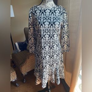 Ivanka Trump black & white dress